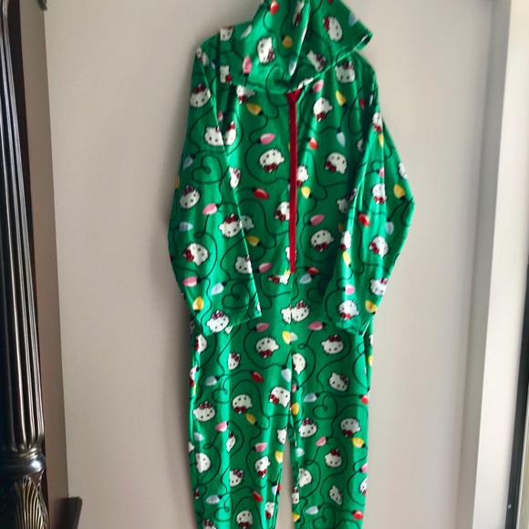 Hello Kitty Other - Hello Kitty Holiday One Piece w/Feet & Hood